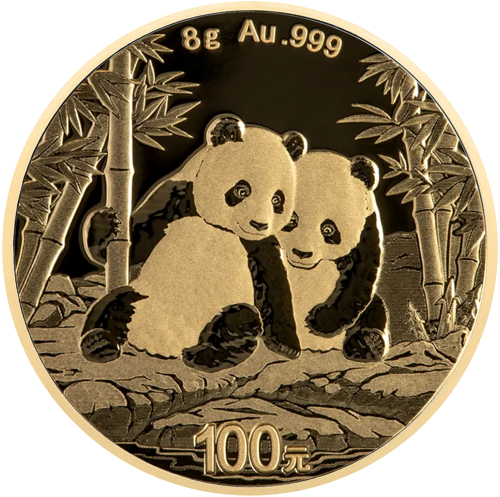 8 g Panda 2026 Kinija 100 juanių auksinė moneta (1)