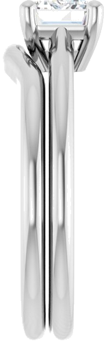 14K White 7x5 mm Emerald Solitaire Engagement Ring Mounting (9)