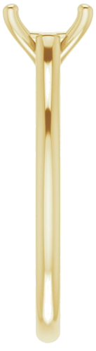 14K Yellow 8x6 mm Oval Solitaire Engagement Ring Mounting (4)