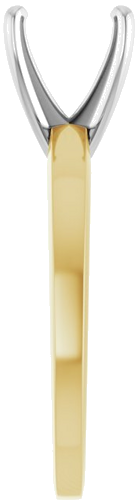 Sužadėtuvių Žiedas „Solitaire“ 585 Baltojo Ir Geltonojo Aukso Round 7.8mm x 8.6mm (4)