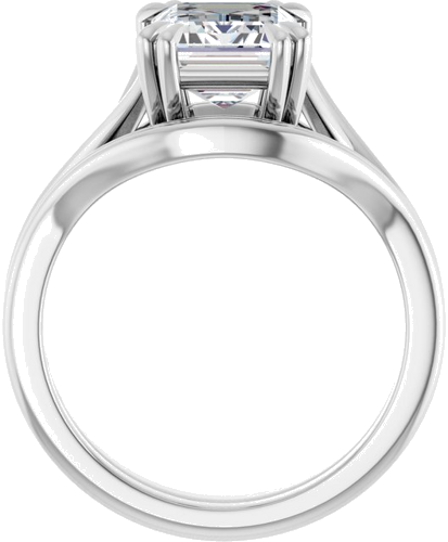 Sužadėtuvių Žiedas „Solitaire“ 585 Baltojo Aukso Emerald 9mm x 7mm (7)