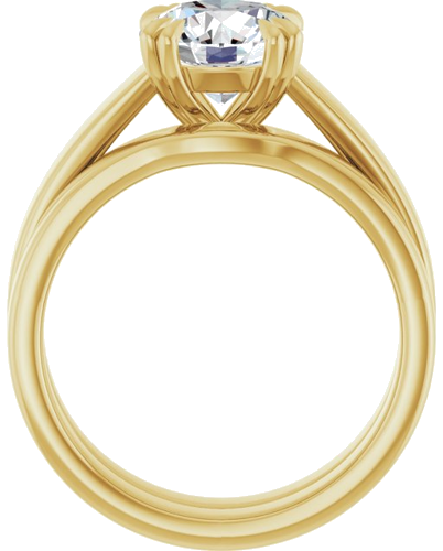 Sužadėtuvių Žiedas „Solitaire“ 417 Geltonojo Aukso Round 8mm (7)