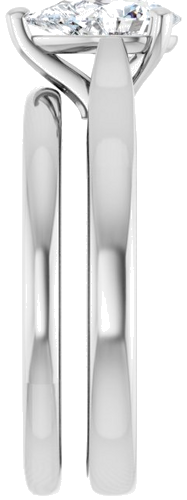 Sužadėtuvių Žiedas „Solitaire“ 585 Baltojo Aukso Pear Shape 8mm x 5mm (9)