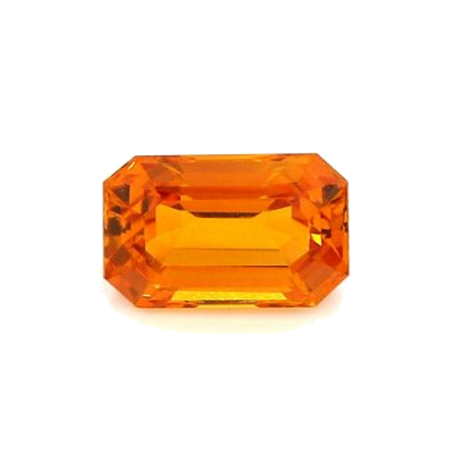 1.77 carat ORANGE STEP cut Octagonal Safyras (1)