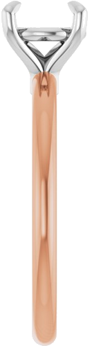 14K Rose White 7 mm Round Solitaire Engagement Ring Mounting (4)