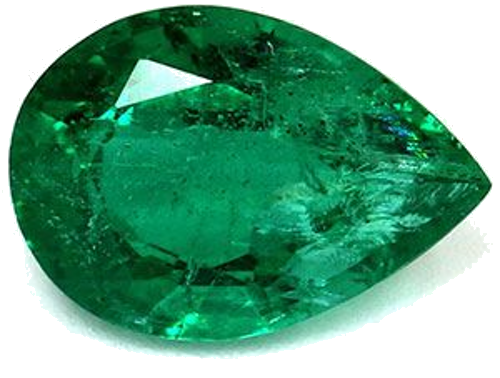 1.16 carat GREEN Pear Smaragdas (1)