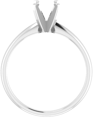 Sužadėtuvių Žiedas „Solitaire“ 585 Baltojo Aukso Round 6mm (2)