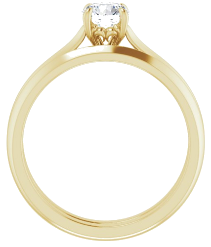 14K Yellow 5.2 mm Round Solitaire Engagement Ring Mounting (7)