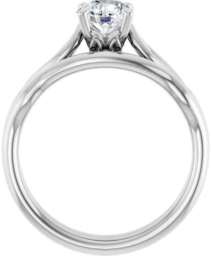 Sužadėtuvių Žiedas „Solitaire“ 585 Baltojo Aukso Round 5.8mm (7)