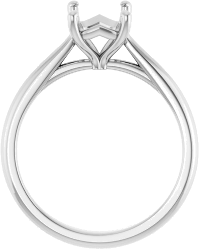 Sužadėtuvių Žiedas „Solitaire“ 585 Baltojo Aukso Emerald 8mm x 6mm (2)