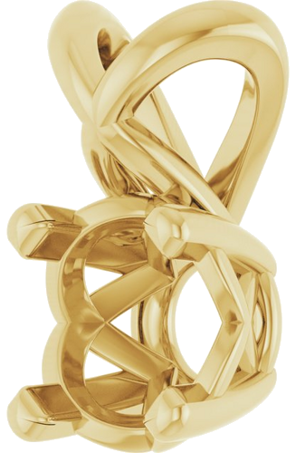 14K Yellow 5 mm Round Solitaire Pendant Mounting (2)