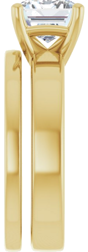 Sužadėtuvių Žiedas „Solitaire“ 585 Geltonojo Aukso Emerald 9mm x 7mm (8)