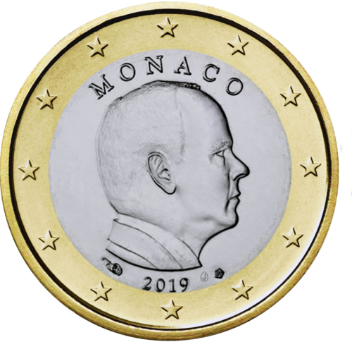 2019 Монако Альбер II монета 1 евро (1)