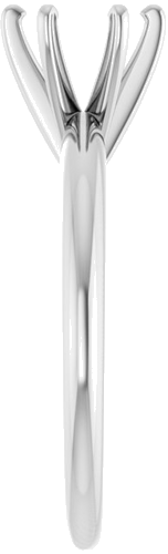 Sužadėtuvių Žiedas „Solitaire“ 585 Baltojo Aukso Round 6mm x 6.6mm (4)