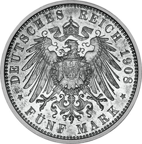 5 Mark 1891-1913 Otto Kingdom of Bavaria Silver Coin (2)