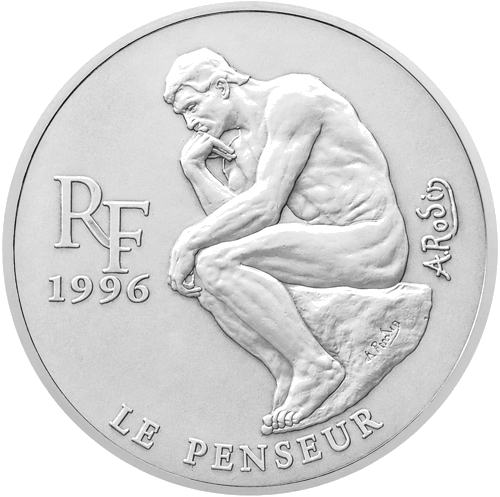 10 Francs The Thinker 1996 France Silver Coin (1)
