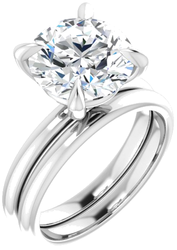 Sužadėtuvių Žiedas „Solitaire“ 950 Platinos Round 10mm (6)