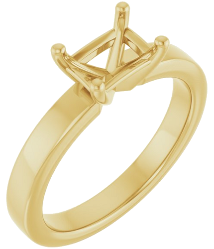 Sužadėtuvių Žiedas „Solitaire“ 417 Geltonojo Aukso Emerald 7mm x 5mm (1)