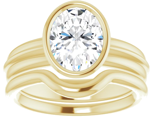 14K Yellow 9x7 mm Oval Engagement Ring Mounting (8)