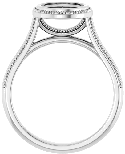 14K White 7.4 mm Round Engagement Ring Mounting (2)