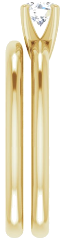 14K Yellow  4.4 mm Round Solitaire Engagement Ring Mounting (9)