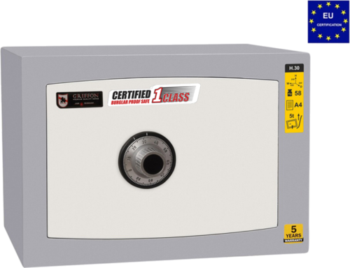 Burglar-proof security class I safe with code lock H30C (58 kg) (1)