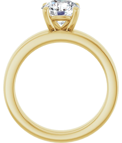 Sužadėtuvių Žiedas „Solitaire“ 585 Geltonojo Aukso Round 7.4mm (7)