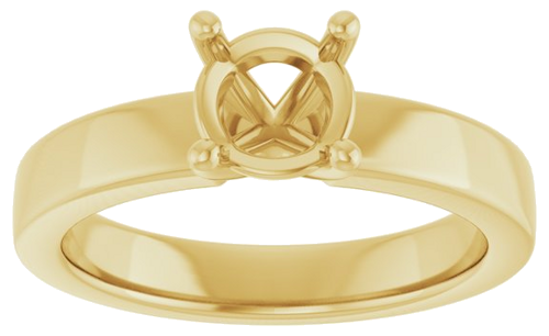 Sužadėtuvių Žiedas „Solitaire“ 585 Geltonojo Aukso Round 6.5mm (3)