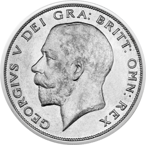 1/2 Krona Džordžs V Lielbritānija (1920-1926) sudraba monēta (1)