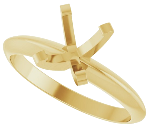 Sužadėtuvių Žiedas „Solitaire“ 585 Geltonojo Aukso Oval 7.5mm x 5.5mm (5)