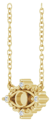 Pakabukas „Evil Eye“ 585 Geltonojo Aukso Round 2mm (3)