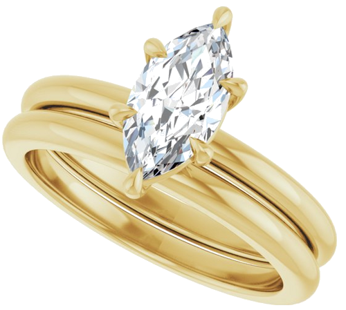 14K Yellow 10x5 mm Marquise Solitaire Engagement Ring Mounting (7)