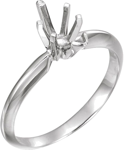 Sužadėtuvių Žiedas „6-Prong V-End Solitaire“ 585 Baltojo Aukso Pear Shape 10mm x 6mm (1)