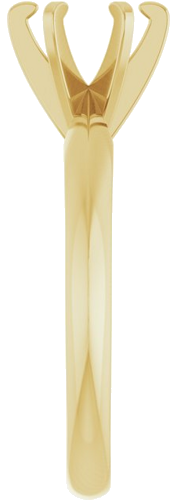 14K Yellow 6.4 mm Round Solitaire Engagement Ring Mounting (4)