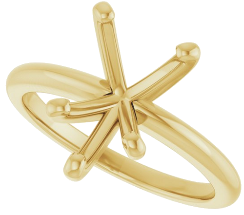 14K Yellow  12x8 mm Pear Solitaire Engagement Ring Mounting (5)