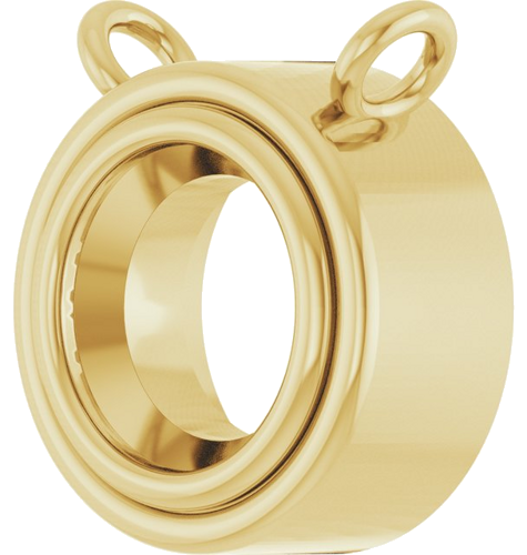 14K Yellow 5 mm Round Bezel Set Necklace Center (2)