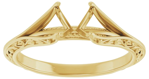 14K Yellow 6.5 mm Round Engagement Ring Mounting (3)