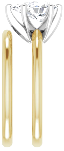 Sužadėtuvių Žiedas „Solitaire“ 585 Baltojo Ir Geltonojo Aukso Pear Shape 9mm x 6mm (9)