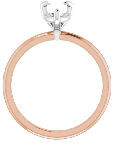 14K Rose White 9 x 6 mm Pear Engagement Ring Mounting (2)