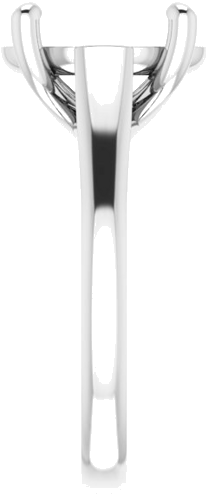 Platinum 12x10 mm Oval Solitaire Engagement Ring Mounting (4)