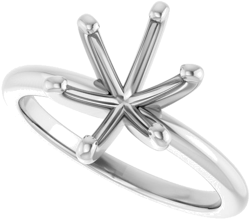 Sužadėtuvių Žiedas „Solitaire“ 585 Baltojo Aukso Oval 10mm x 8mm (5)