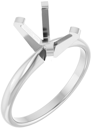 Sužadėtuvių Žiedas „Solitaire“ 585 Baltojo Aukso Emerald 8mm x 6mm (1)