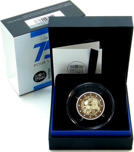 2021 Prancūzija UNICEF 2 eurų PROOF moneta (2)
