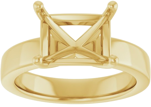 Sužadėtuvių Žiedas „Solitaire“ 585 Geltonojo Aukso Emerald 10mm x 8mm (3)