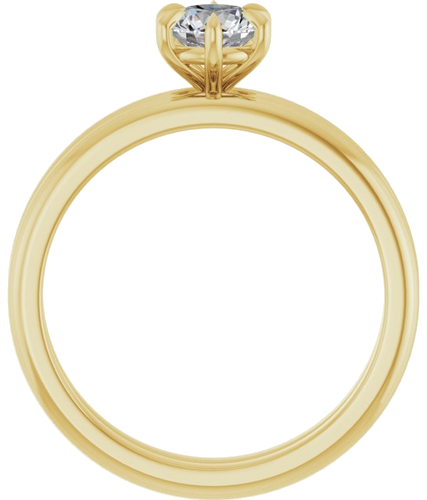 14K Yellow 5.2 mm Round Solitaire Engagement Ring Mounting (7)