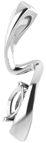 14K White  6x3 mm Marquise Pendant Mounting (2)