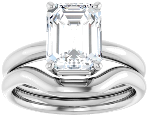 Sužadėtuvių Žiedas „Solitaire“ 925 Sidabro Emerald 9mm x 7mm (8)