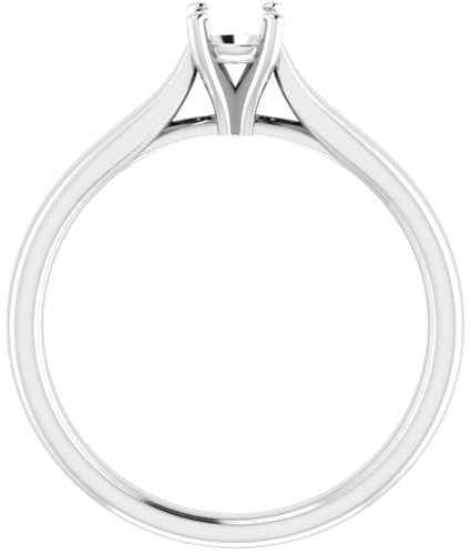 14K White 4.4 mm Round Engagement Ring Mounting (2)