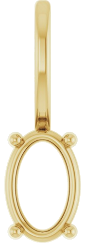 14K Yellow 6x4 mm Oval Charm Pendant Mounting (1)