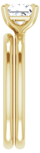 Sužadėtuvių Žiedas „Solitaire“ 585 Geltonojo Aukso Square 5.5mm (9)